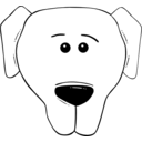 download Dog Face Cartoon World Label clipart image with 180 hue color