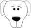 Dog Face Cartoon World Label