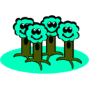 download Happy Trees clipart image with 45 hue color