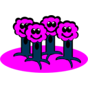 download Happy Trees clipart image with 180 hue color