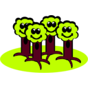download Happy Trees clipart image with 315 hue color