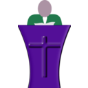 download Preacher clipart image with 270 hue color