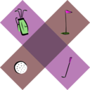 download Golf Decoration clipart image with 270 hue color