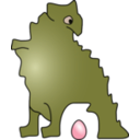 download Dinosaur Laid An Egg clipart image with 315 hue color