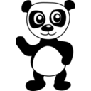 download Panda clipart image with 45 hue color