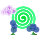 download Paisaje clipart image with 90 hue color