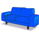 download Sofa Tandem clipart image with 180 hue color