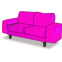 download Sofa Tandem clipart image with 270 hue color