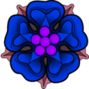 download Heraldic Rose clipart image with 225 hue color