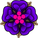 download Heraldic Rose clipart image with 270 hue color