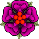 download Heraldic Rose clipart image with 315 hue color