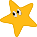 download Star clipart image with 0 hue color