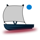 download Pinisi Boat clipart image with 180 hue color