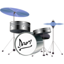 download Drum Kit clipart image with 180 hue color