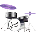 download Drum Kit clipart image with 225 hue color