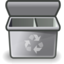 download Gray Recycle Bin clipart image with 45 hue color