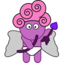 download Cartoon Cupid clipart image with 270 hue color