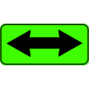 download Double Arrow Sign clipart image with 45 hue color