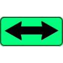 download Double Arrow Sign clipart image with 90 hue color
