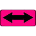 download Double Arrow Sign clipart image with 270 hue color