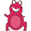download Happy Frog clipart image with 225 hue color