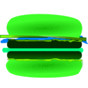 download Hamburger clipart image with 90 hue color