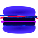 download Hamburger clipart image with 225 hue color