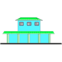 download Train Station clipart image with 135 hue color