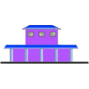 download Train Station clipart image with 225 hue color