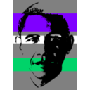 download Obama clipart image with 270 hue color