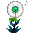 download Singing Daisy clipart image with 90 hue color