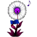 download Singing Daisy clipart image with 225 hue color