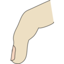 download Sideways Finger clipart image with 0 hue color