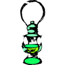 download Kerosene Lamp clipart image with 90 hue color