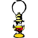 download Kerosene Lamp clipart image with 0 hue color