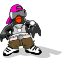 download Hip Hop Tux clipart image with 315 hue color