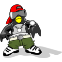 download Hip Hop Tux clipart image with 0 hue color