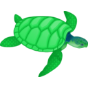 download Green Sea Turtle clipart image with 45 hue color