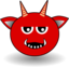 Little Red Devil Head Cartoon