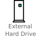 download External Hard Drive Labelled clipart image with 45 hue color