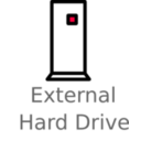 download External Hard Drive Labelled clipart image with 225 hue color