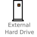 download External Hard Drive Labelled clipart image with 270 hue color