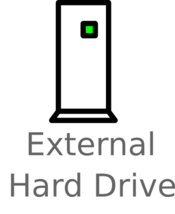 External Hard Drive Labelled