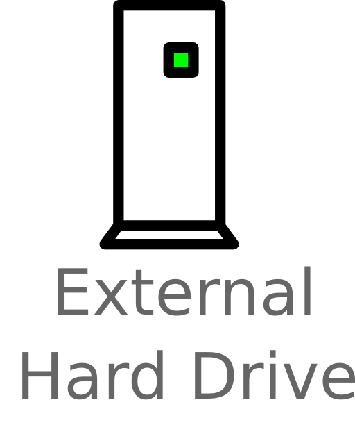 External Hard Drive Labelled