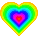 download Geometric 12 Color Heart clipart image with 45 hue color