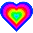 download Geometric 12 Color Heart clipart image with 225 hue color