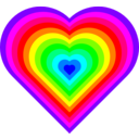 download Geometric 12 Color Heart clipart image with 270 hue color