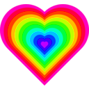 download Geometric 12 Color Heart clipart image with 315 hue color