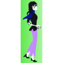 download Parisians Girl 2 clipart image with 270 hue color