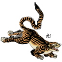download Tiger clipart image with 0 hue color